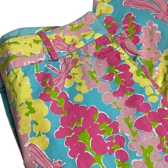 Lilly Pulitzer vintage snappy dragonfly crop pants size 10 - Picture 10 of 12